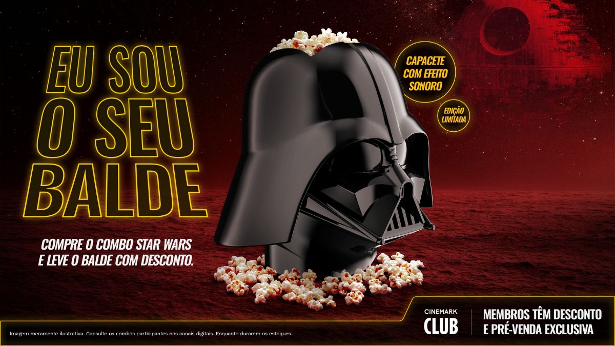 Cinemark lança combo premium de Darth Vader com edição limitada; veja