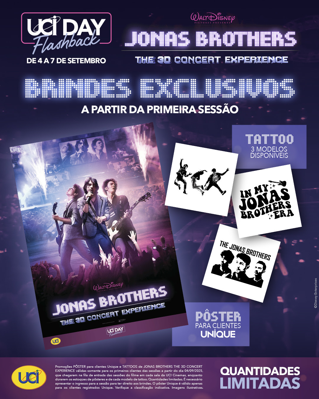 Rede de cinemas Jonas Brothers 3D: O Show; saiba como assistir