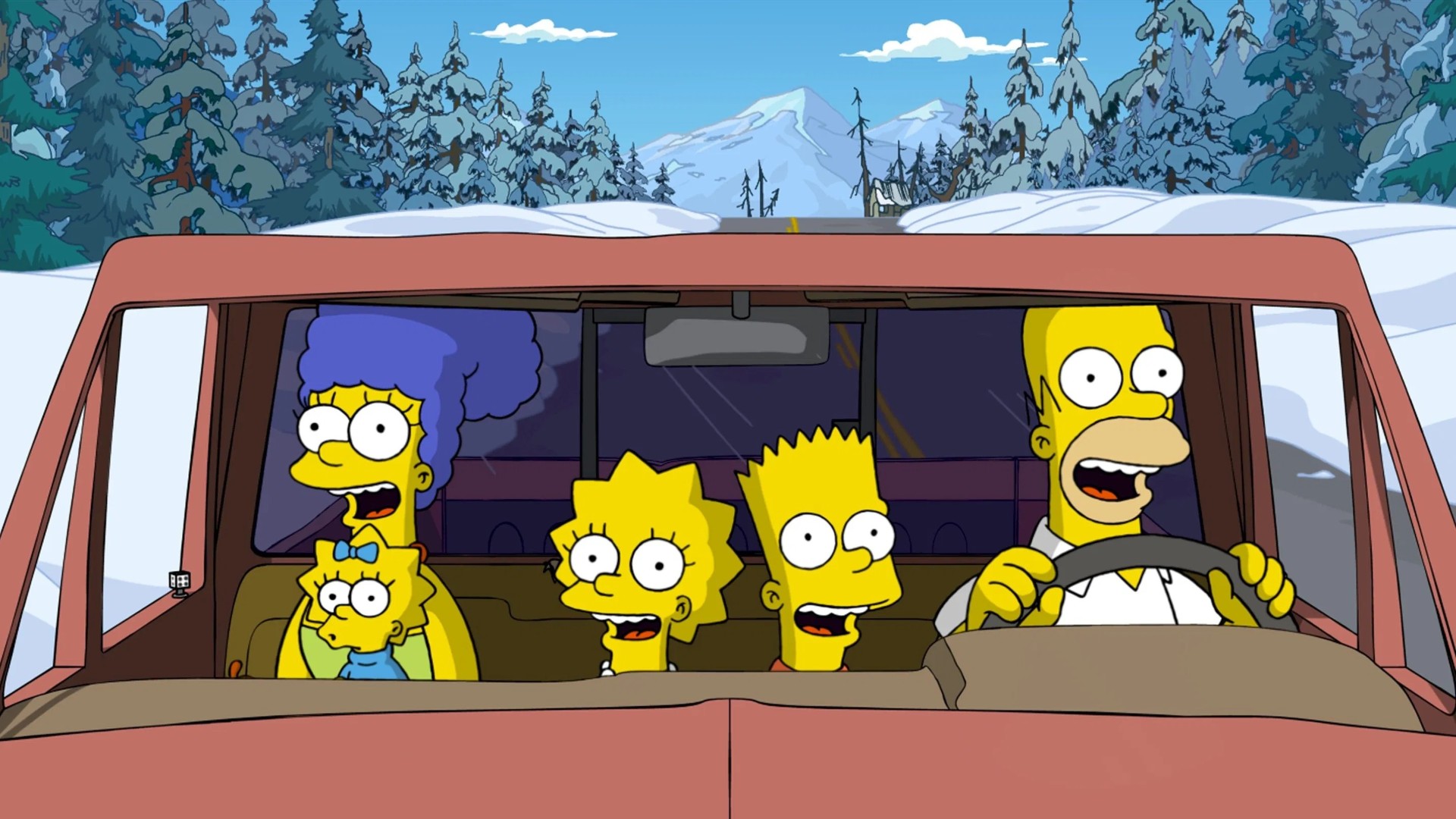 Homer e sua família em Os Simpsons: O Filme (Reprodução / 20th Century Studios)
