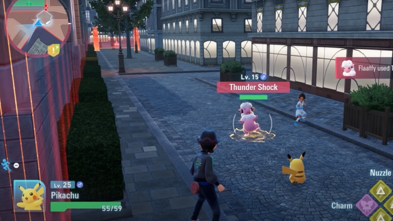 Batalha pelas ruas de Lumiose em Pokémon Legends: Z-A (Reprodução / YouTube)