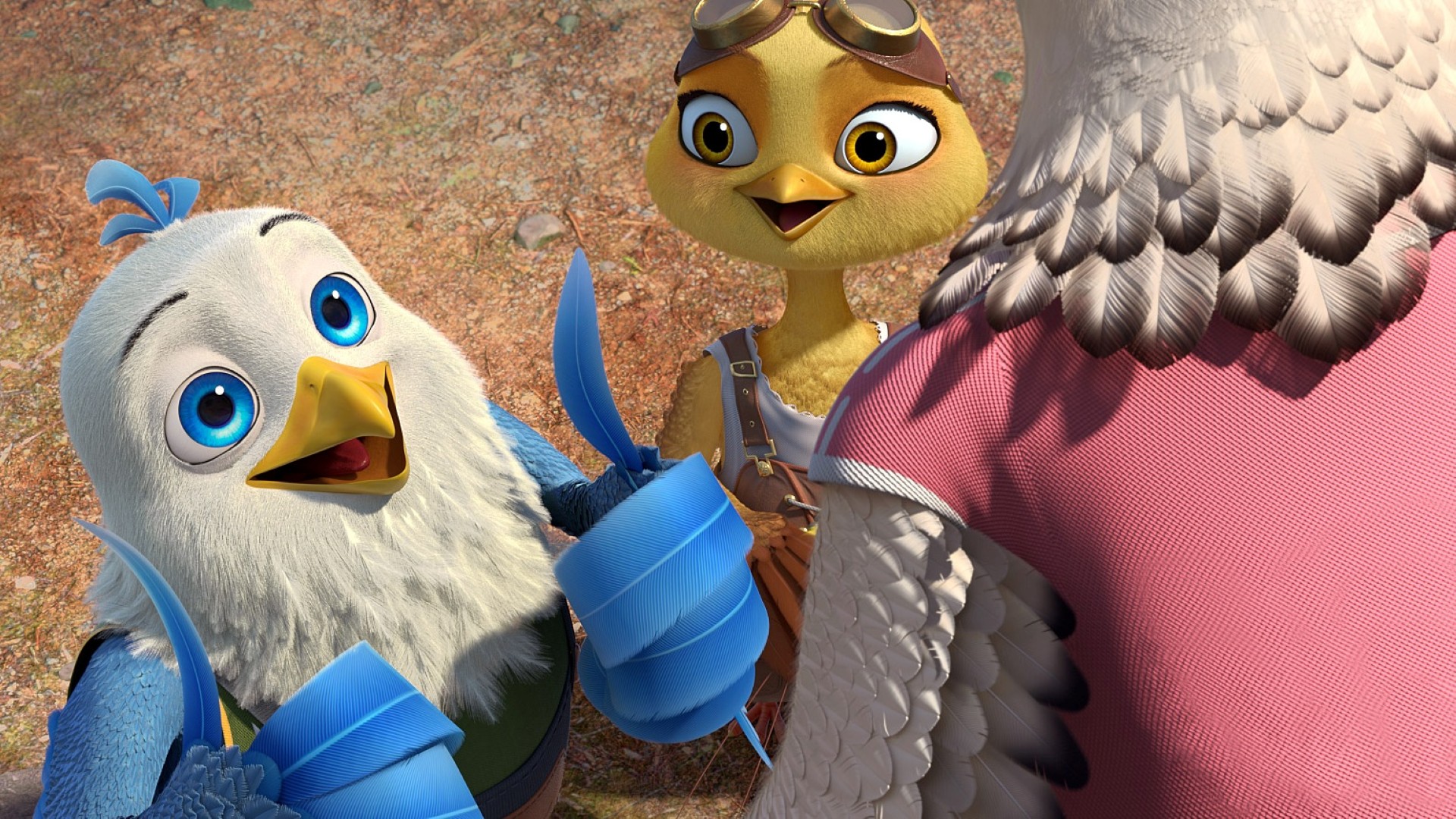 Catraca e Bico Dourado em Entre Penas e Bicadas (Divulgação / A2 Filmes)