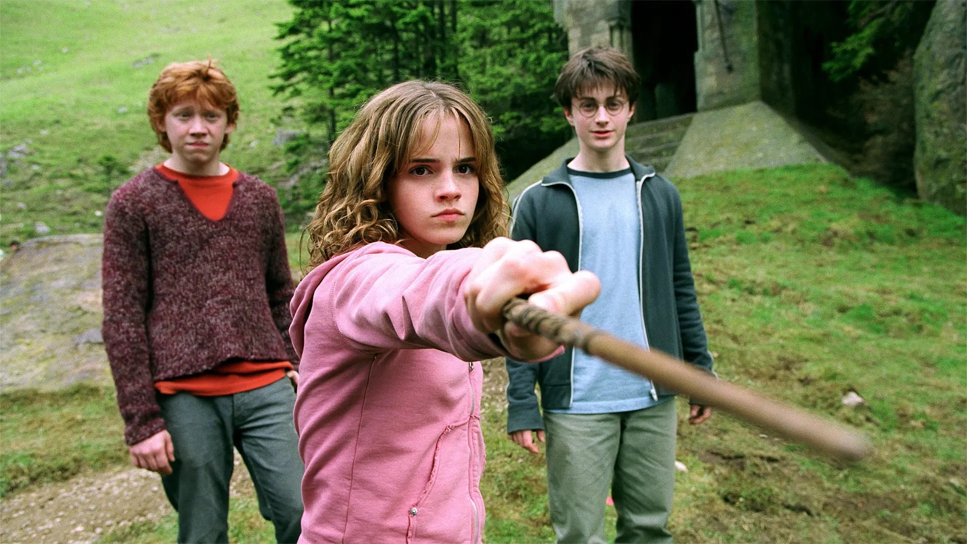Daniel Radcliffe, Rupert Grint e Emma Watson em Harry Potter e o Cálice de Fogo (Reprodução / Warner Bros.)