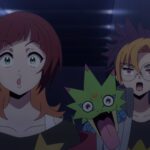 Reina, Gekkomon e Tomoro em Digimon Beatbreak (Reprodução / X)