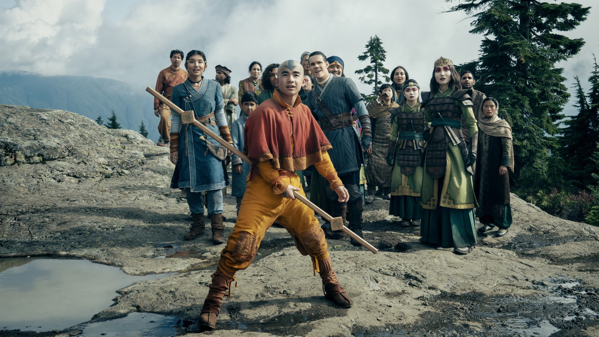 Gordan Cormier como Aang em Avatar: O Último Mestre do Ar (Divulgação / Netflix)