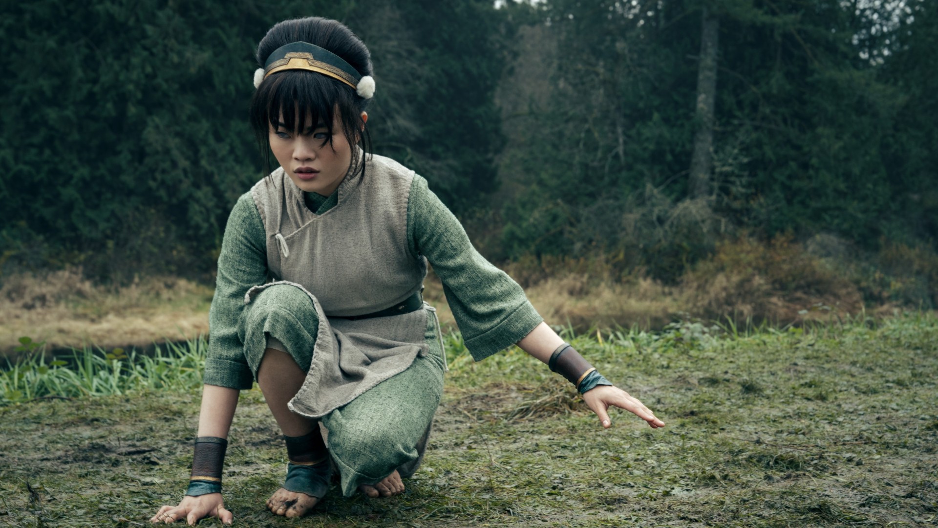 Miya Cech como Toph em Avatar: O Último Mestre do Ar (Divulgação / Netflix)
