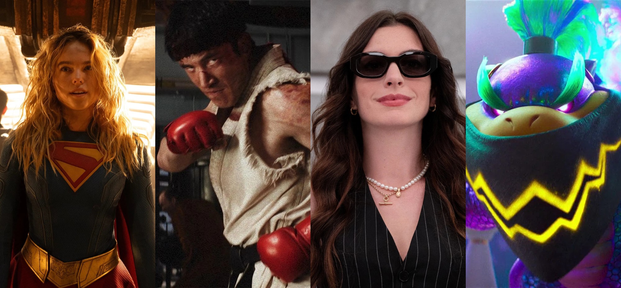 Supergirl, Street Fighter, O Diabo Veste Prada 2, Super Mario Galaxy: O Filme (Reprodução/TMDB)