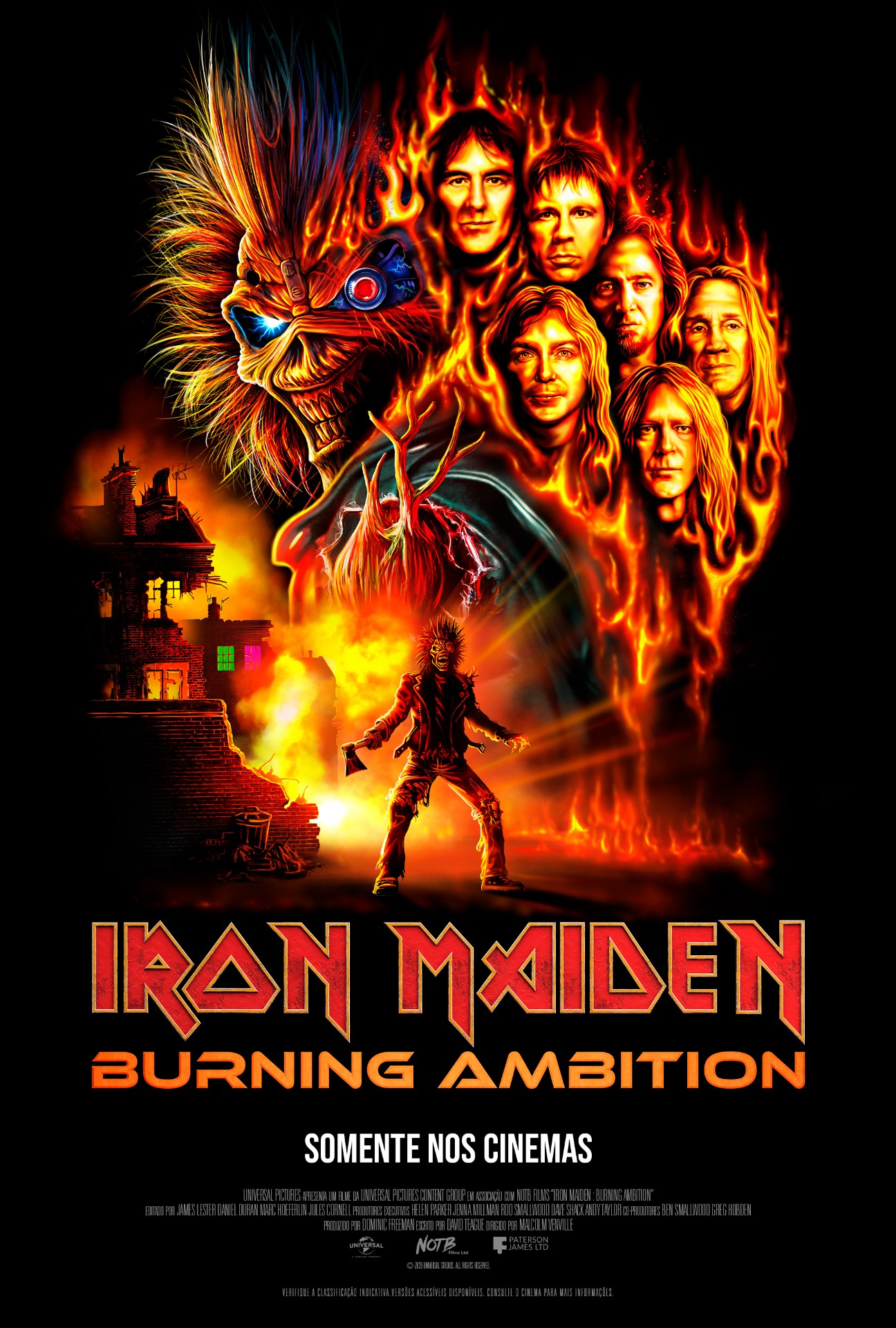 Cartaz de Iron Maiden: Burning Ambition (Divulgação/Universal Pictures)