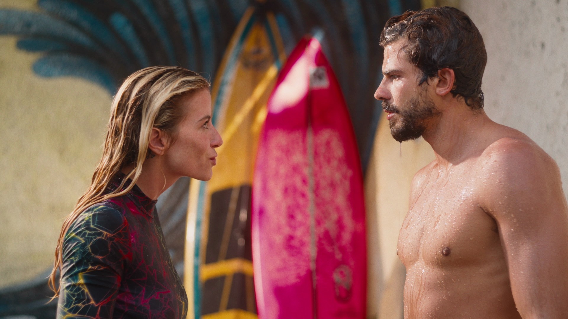 Maya (Bárbara França) e Pedro (Lucca Picon) em De Volta à Bahia (Reprodução / Swen Filmes)