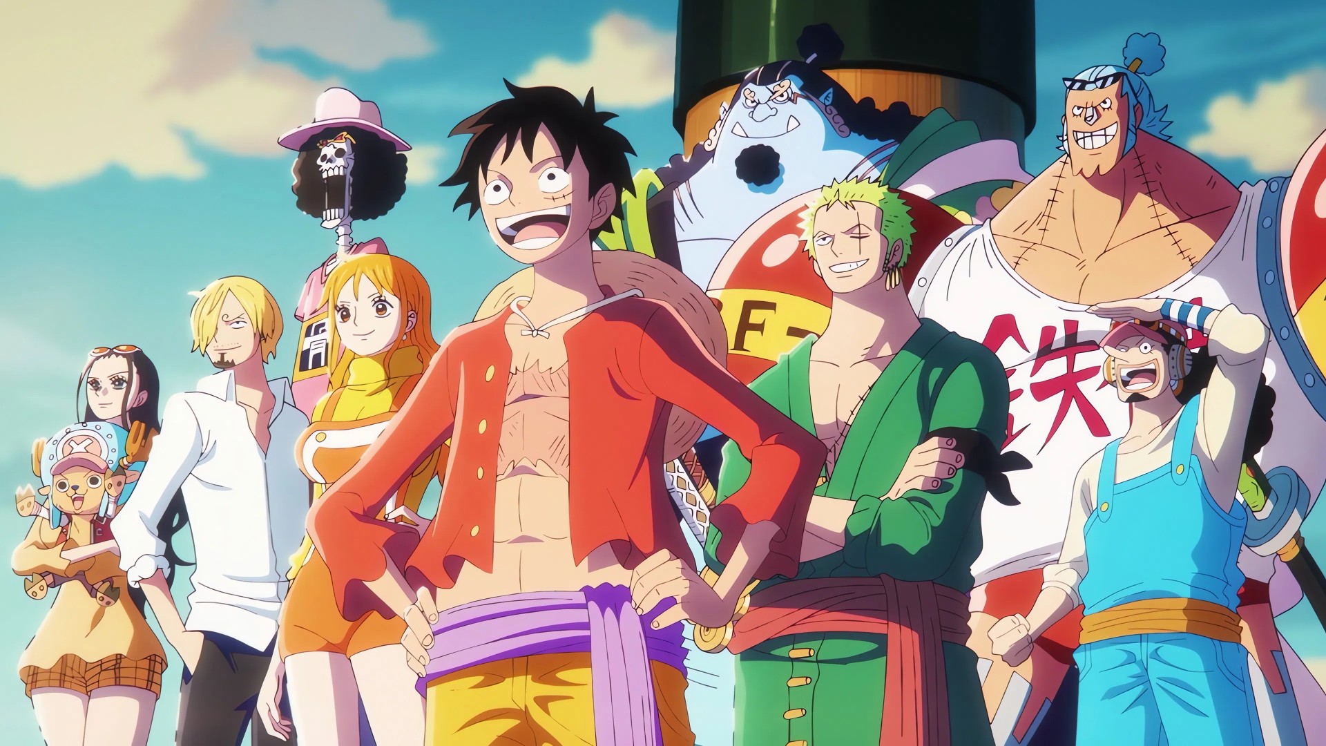Luffy e seu bando de piratas em One Piece (Reprodução / Toei Animation)