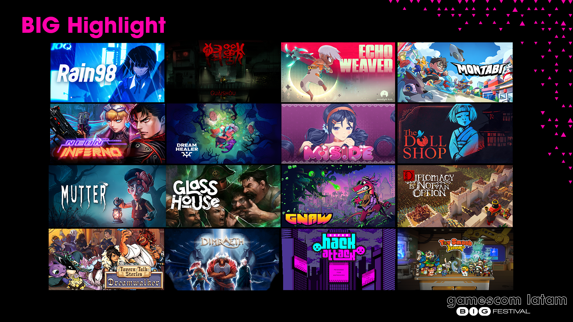 Gamescom latam 2026 anuncia jogos do BIG Starter e Highlight