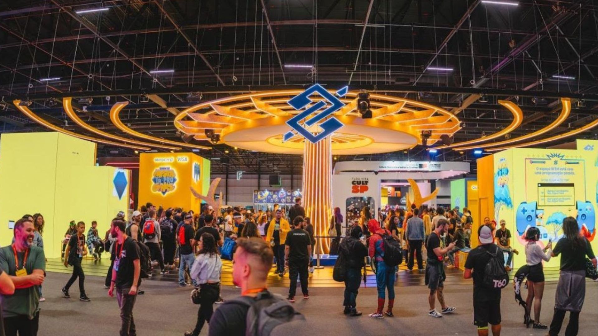Foto de estande do Banco do Brasil na gamescom latam 2025
