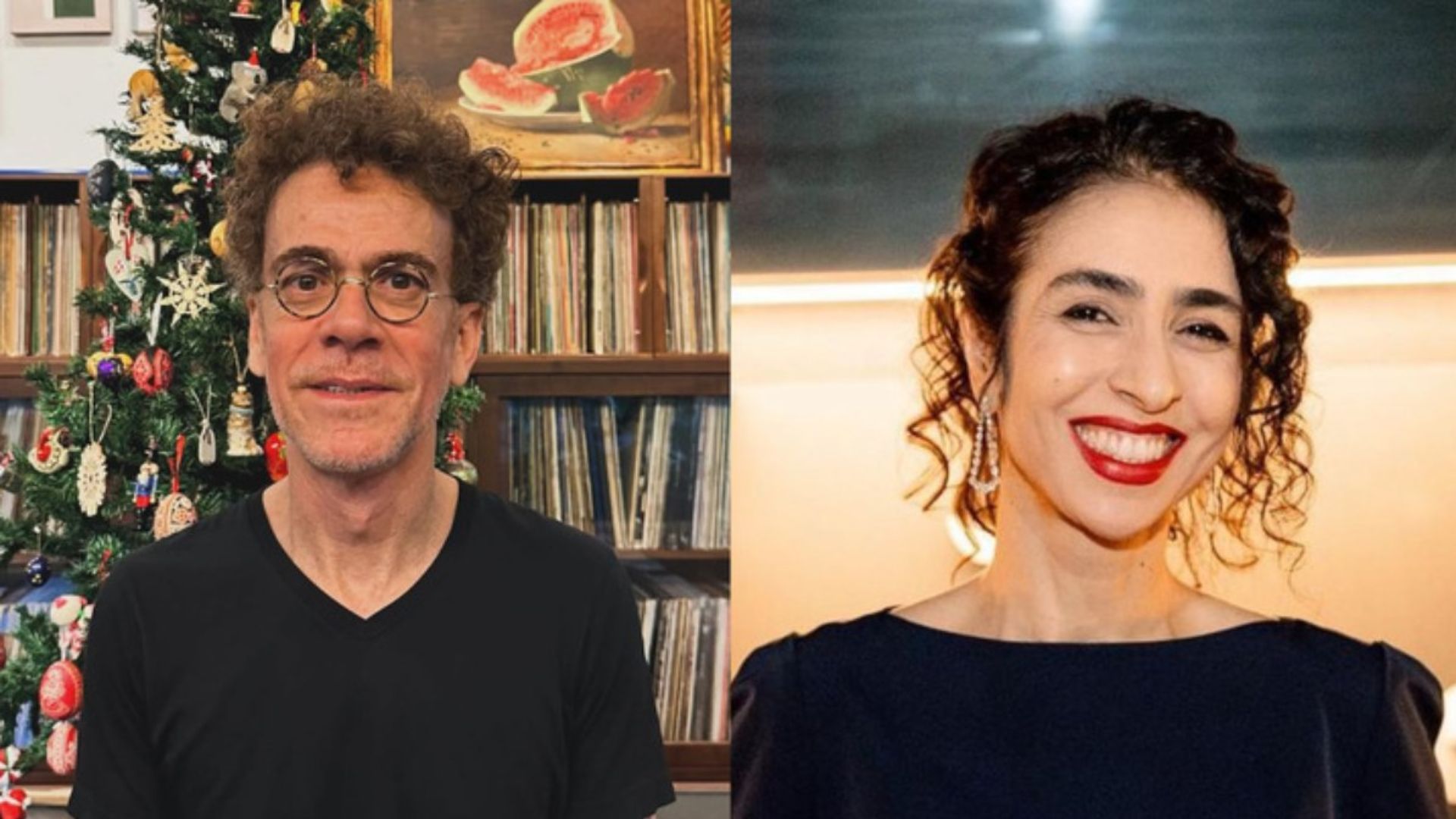 Montagem com Nando Reis e Marisa Monte